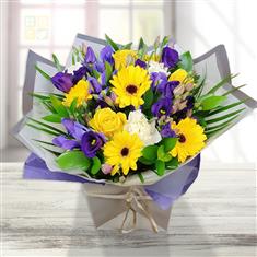 Sunny Contrasts Hand-Tied Bouquet